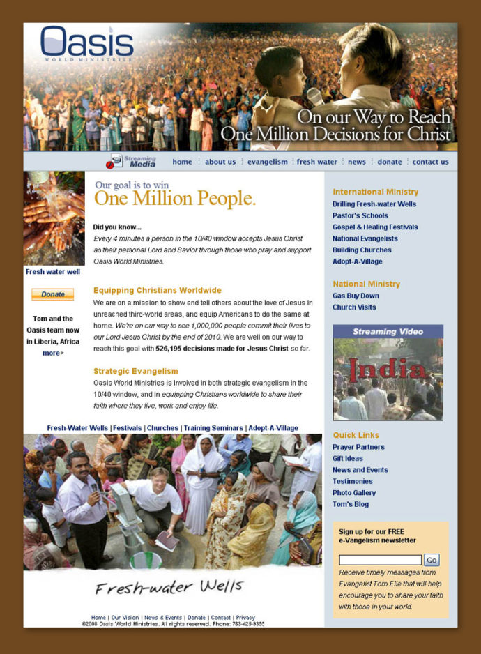 Oasis Home Page